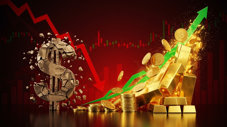 Altın yükseldi, dolar düştü