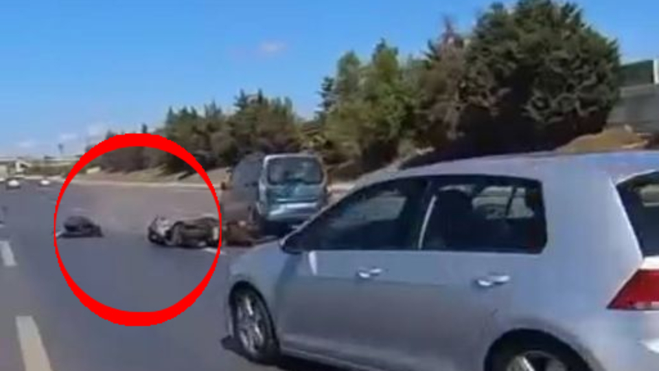 Yola savruldu, son anda kurtuldu