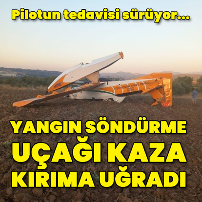 Yangın söndürme uçağı acil iniş yaptı