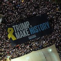 İsrail'de on binlerce kişi Trump'a seslendi