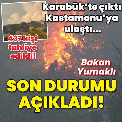 Karabük'te çıktı Kastamonu'ya ulaştı... Bakan Yumaklı son durumu açıkladı!