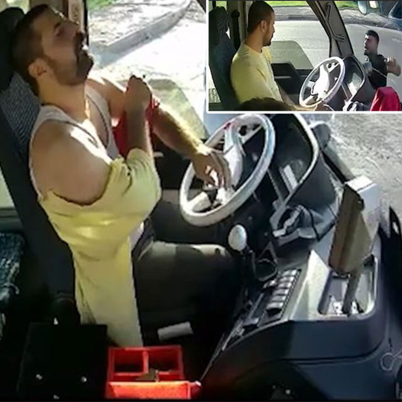 Halk otobüsü şoförünü camdan uzanıp bıçakladı!
