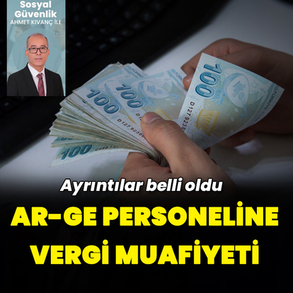 AR-GE personeline vergi muafiyeti