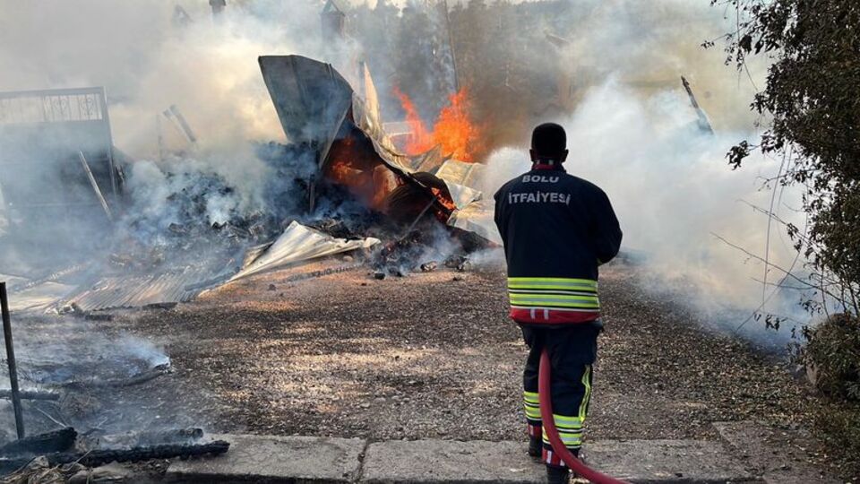 Yayladaki yangını damat çıkarmış