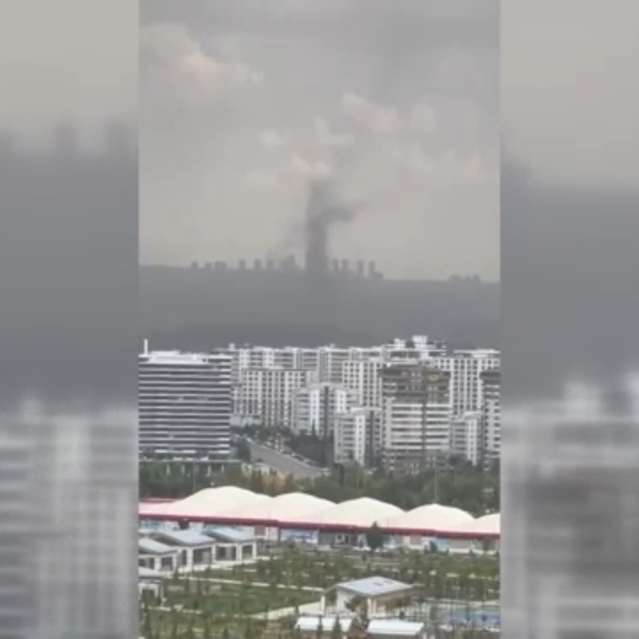 Ankara'da oluşan hortum kamerada