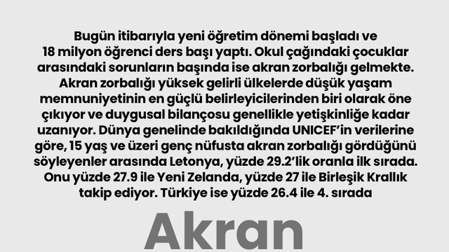 Akran zorbalığında 4. sıradayız