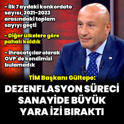 "Dezenflasyon süreci sanayide büyük yara izi bıraktı"