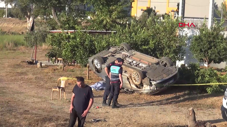 Otomobil bahçeye uçtu! Sürücü öldü!