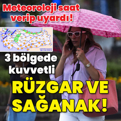 Meteoroloji saat verip uyardı! 3 bölgede kuvvetli rüzgar ve sağanak!