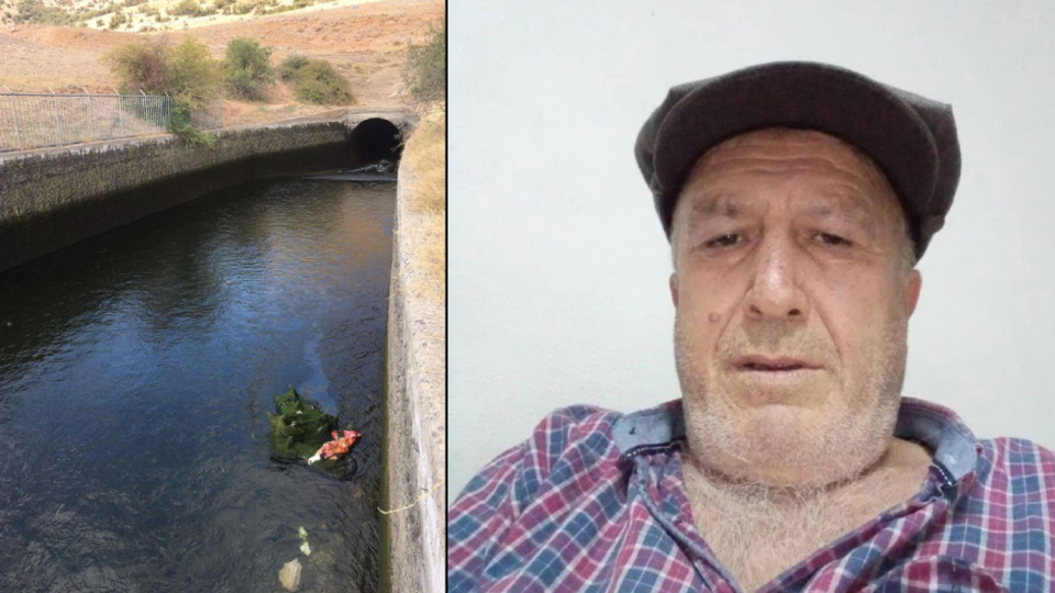 Motosikleti sulama kanalında bulundu