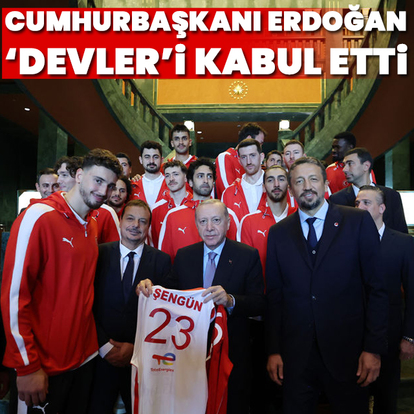 Cumhurbaşkanı Erdoğan, 12 Dev Adam'ı kabul etti