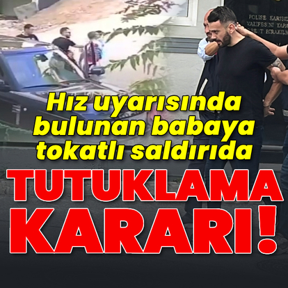 Tokat atan sürücüye tutuklama!