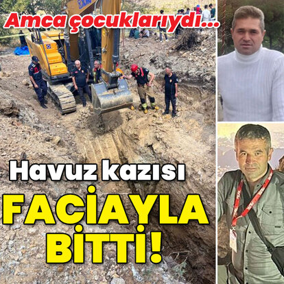 Havuz kazısında toprak kaydı! Göçükte can verdiler!