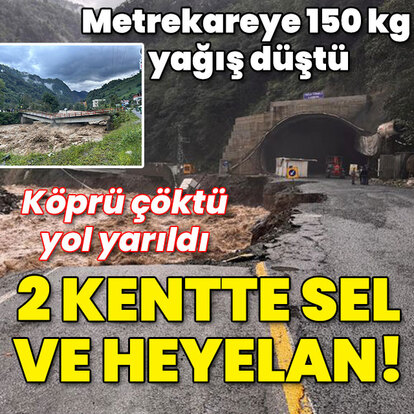 Metrekareye 150 kg yağış düştü! İki kentte sel ve heyelan!