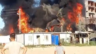 Hatay'da korkutan yangın