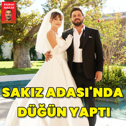 Sakız Adası'nda düğün yaptı