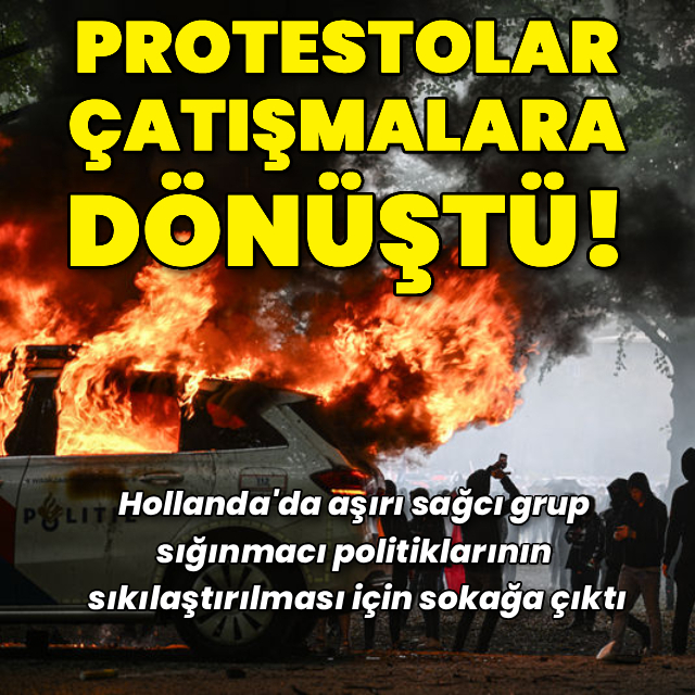 Hollanda'da sığınmacı karşıtı protesto çatışmalara dönüştü