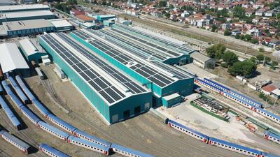 Yerli trenler güneş enerjisiyle üretiliyor