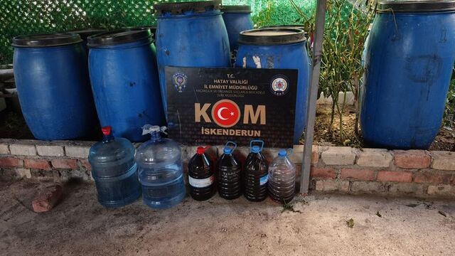 Hatay'da sahte içki ele geçirildi