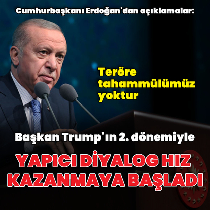 "Trump'ın ikinci döneminde yapıcı diyalog hız kazanmaya başladı"