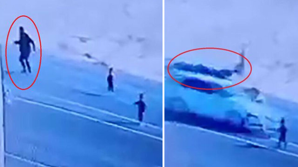 Kahreden haber... Yoldaki çocukları kurtarmak istedi!