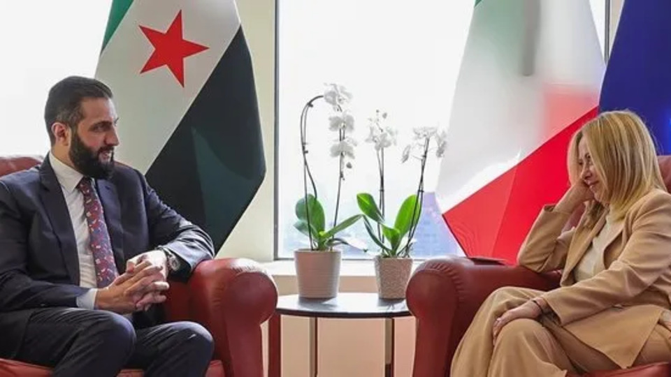 Meloni ve Şara'nın görüşmesine İtalyan liderin bakışları damga vurdu