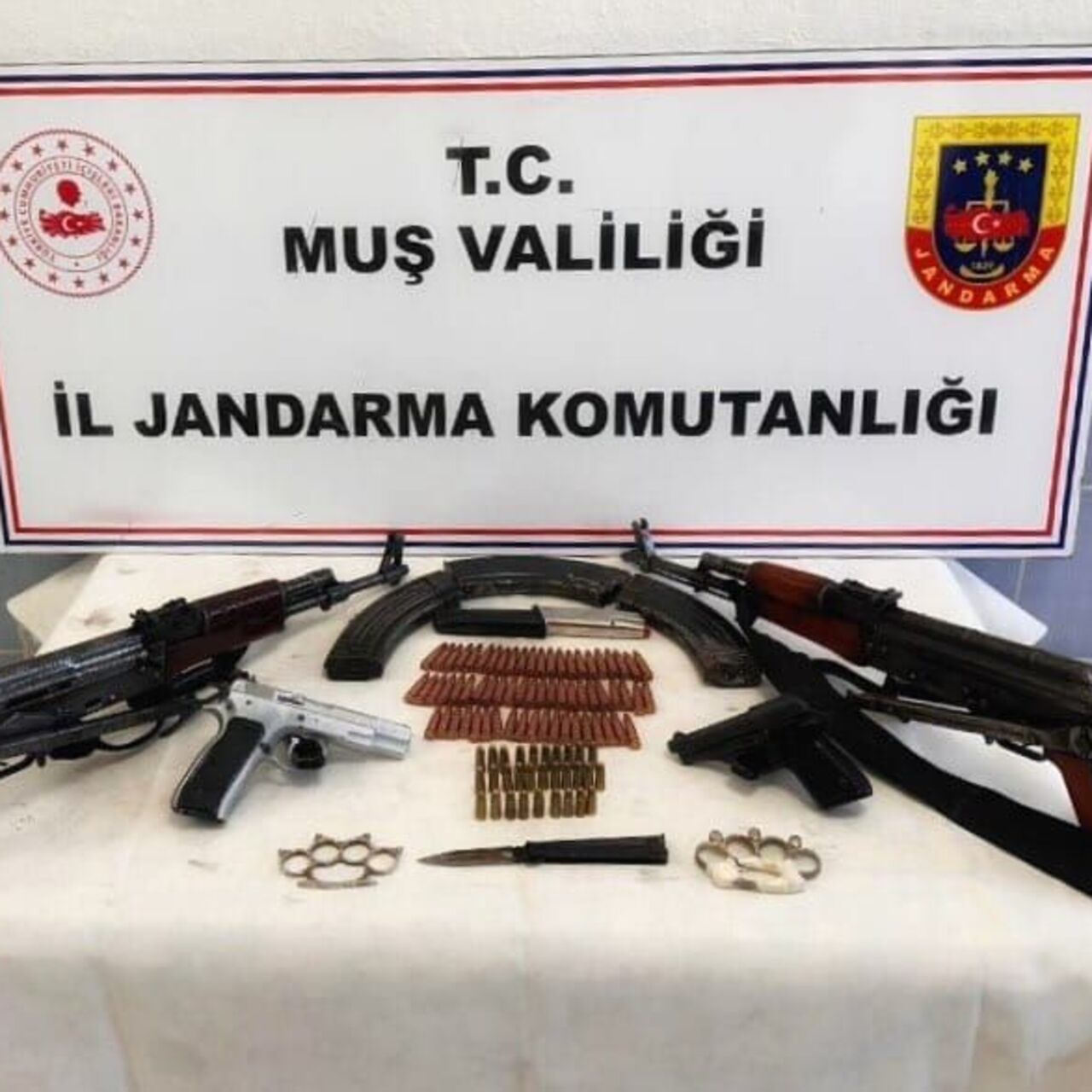 Muş'ta silah ve mühimmat ele geçirildi