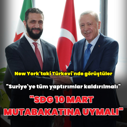 Cumhurbaşkanı Erdoğan Şara ile görüştü
