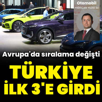 Türkiye Avrupa'da ilk 3'e girdi