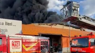 Erzurum'da fabrika yangını!!