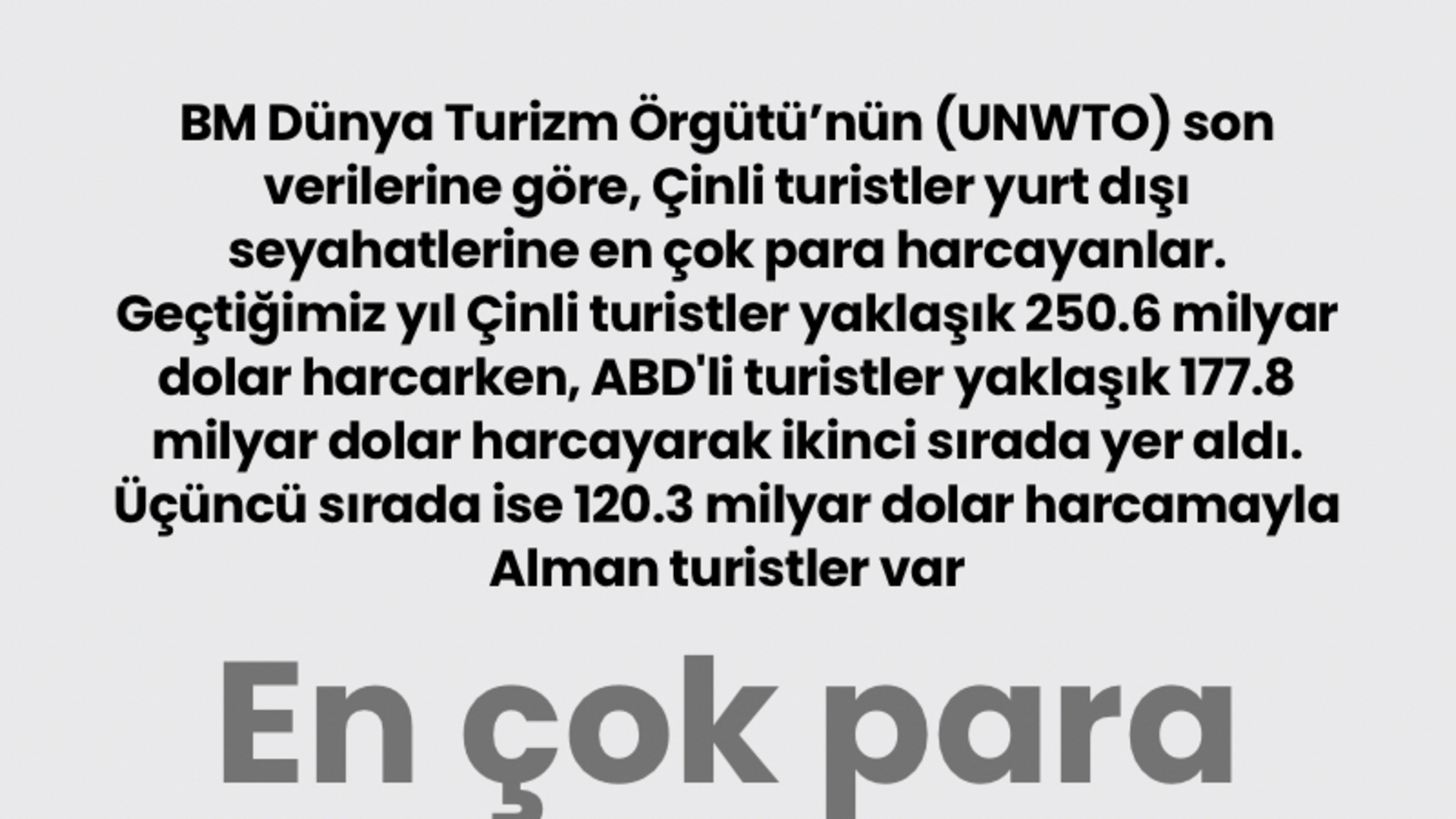 Turizmde Para Yağmuru! En Cömert Turistler Çin'den Çıkageldi