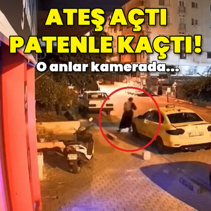 Ateş açtı patenle kaçtı!