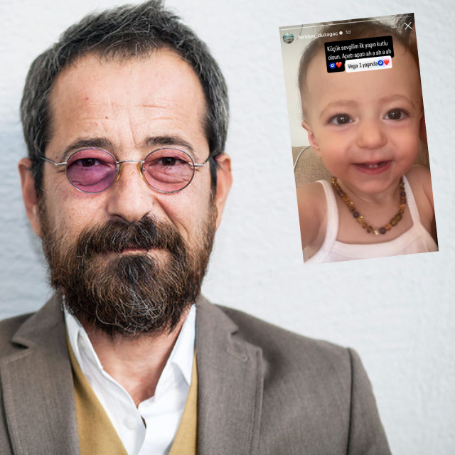 Kızının 1'inci yaşını kutladı