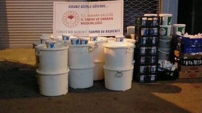 Ankara'da bozuk süt ürünleri imha edildi