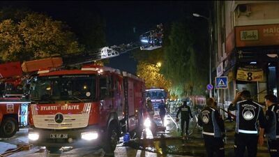 Nalburda çıkan yangın üst katlara sıçradı