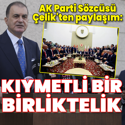 AK Parti Sözcüsü Çelik: Kıymetli bir birliktelik