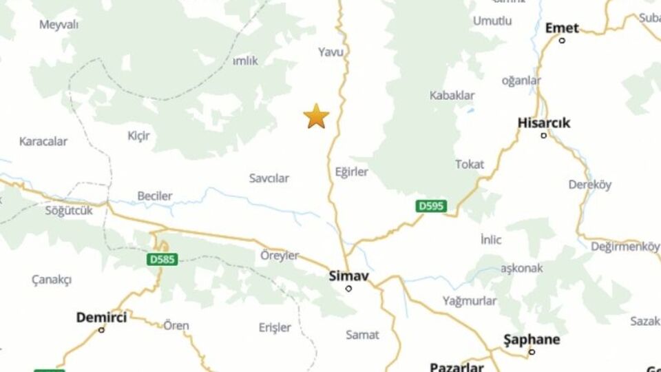 Kütahya Simav'da 4,1'lik deprem