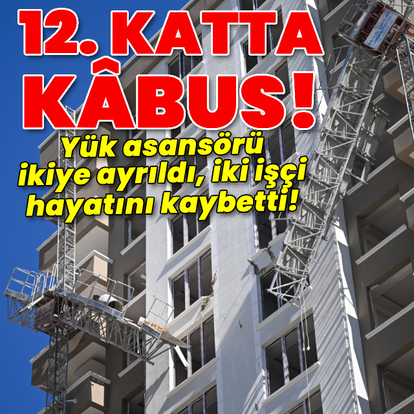 12'nci kattaki yük asansörü ikiye ayrıldı!