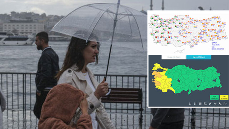 Meteoroloji saat verdi! 20 il için sarı ve turuncu alarm! Marmara ve Ege dikkat!