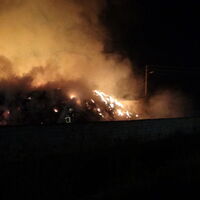 Kırıkkale'de 600 tonluk saman balyasında yangın