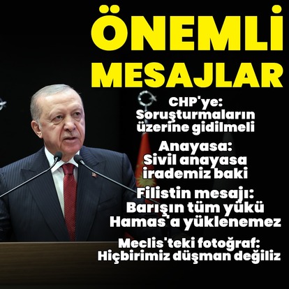 Cumhurbaşkanı Erdoğan'dan açıklamalar