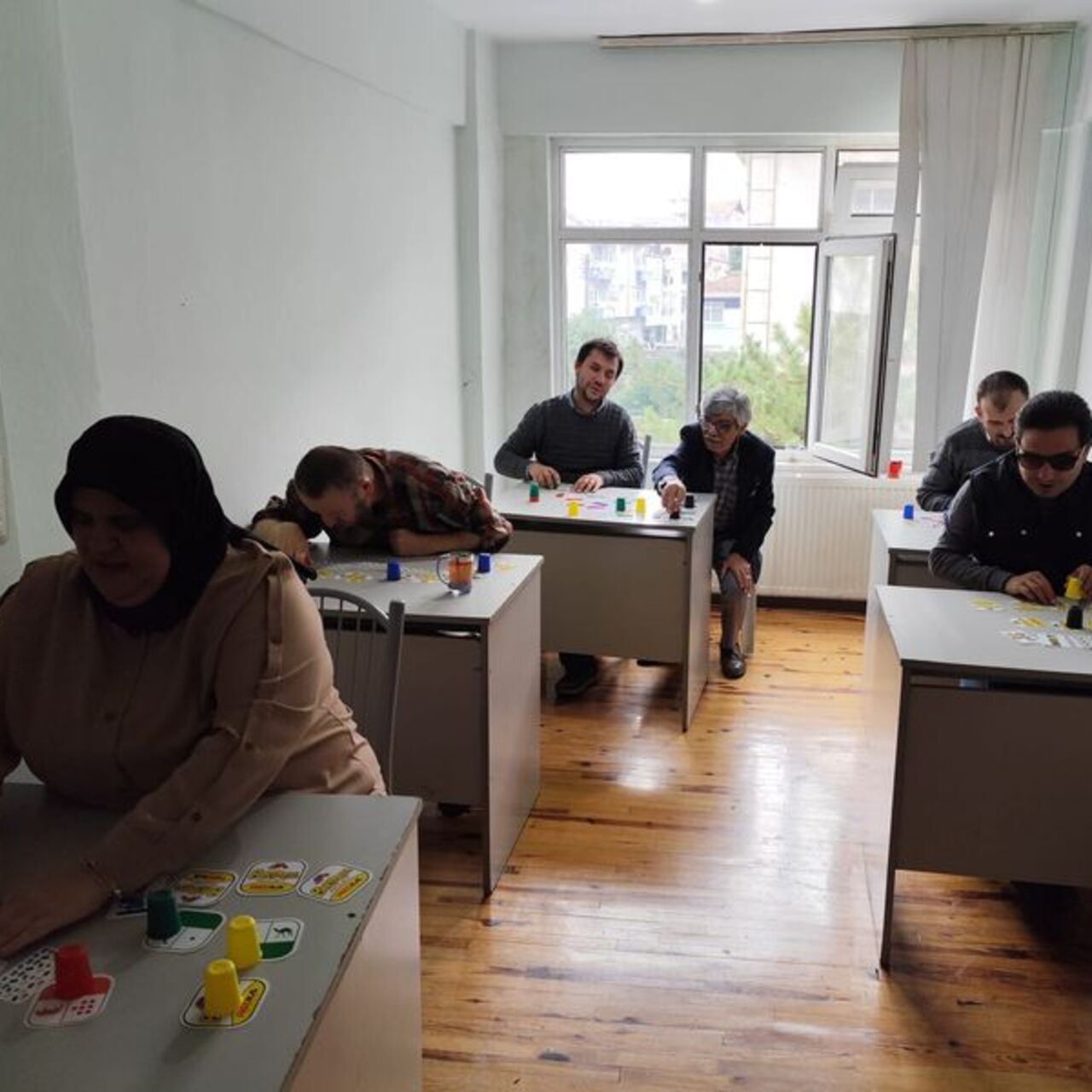 Bafra'da görme engelliler için kurs açıldı