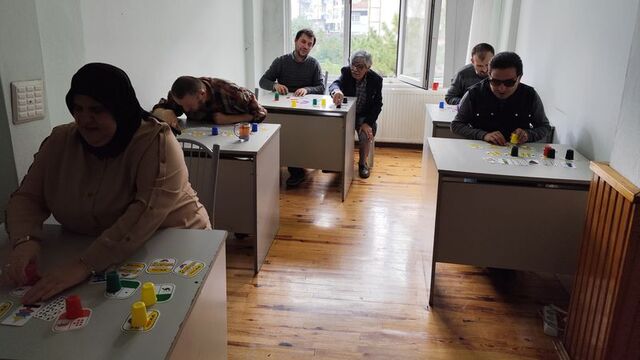 Bafra'da görme engelliler için kurs açıldı