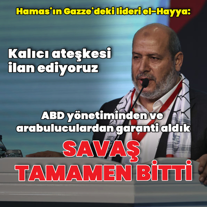 "Kalıcı ateşkesi ilan ediyoruz"