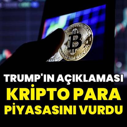 Trump'ın açıklaması, kripto piyasasını vurdu