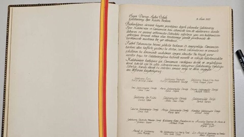 Özbek'i duygulandıran teşekkür yazısı