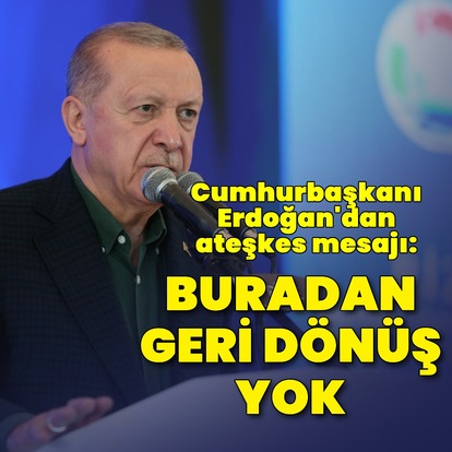 Cumhurbaşkanı Erdoğan: Filistin'i ve Filistinlileri selamlıyorum