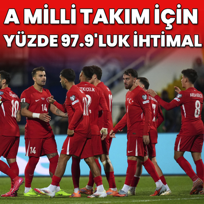 A Milli Takım için yüzde 97.9'luk ihtimal!