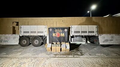 TIR'ın dorsesinden 9 milyon 800 bin makaron çıktı