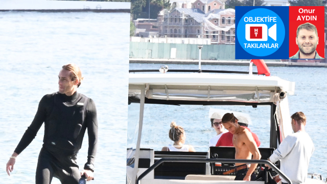 Boğaz'da sörf yaptı